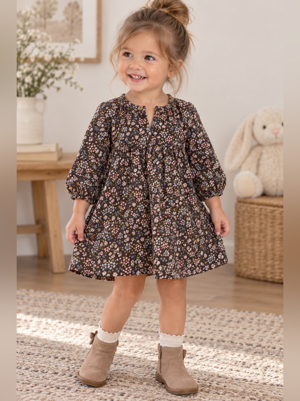 Zara floral girls dress 18-24m 1060/283